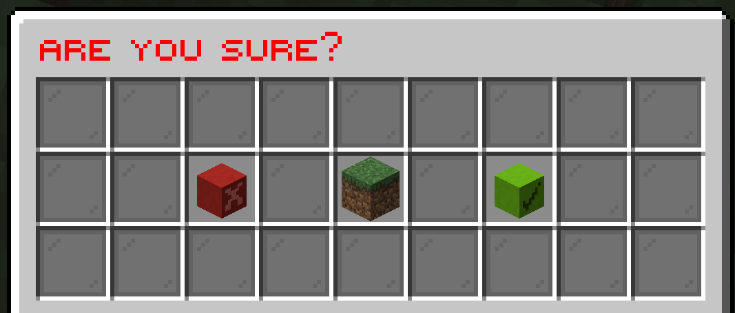 The confirmation dialog