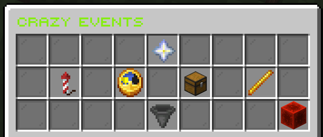 The CrazyEvents main GUI