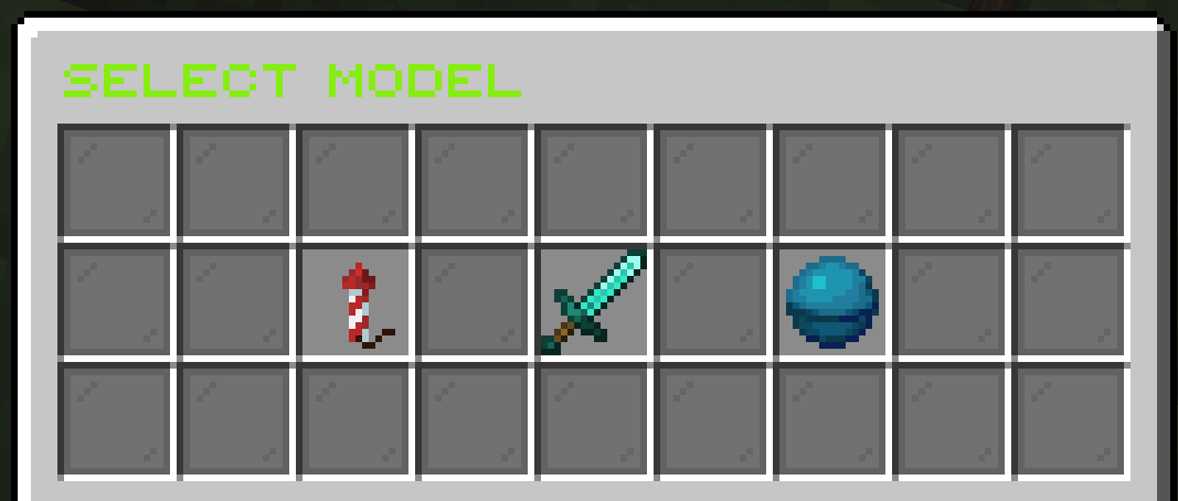 The model picker — Rocket, Godzilla, UFO