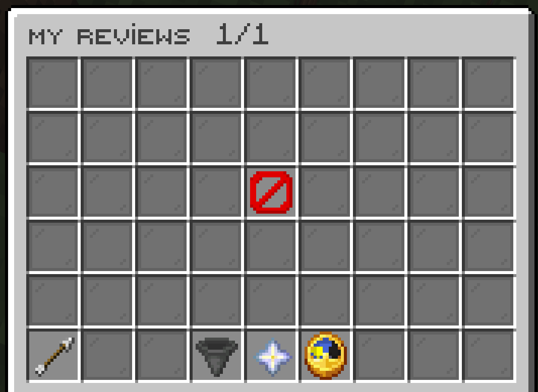The My Reviews list