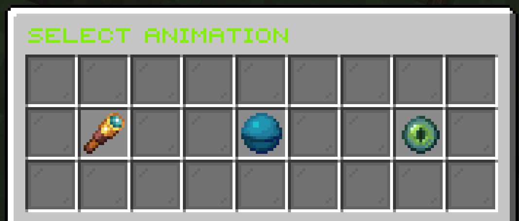 UFO animation picker — Scan, Abduction, Warp