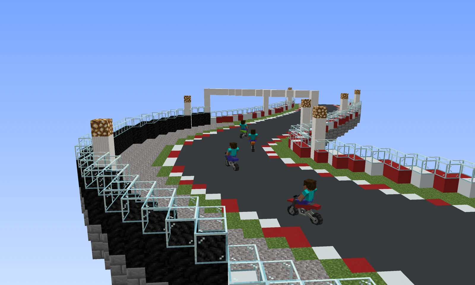 A corner of a NORMAL circuit with bikes