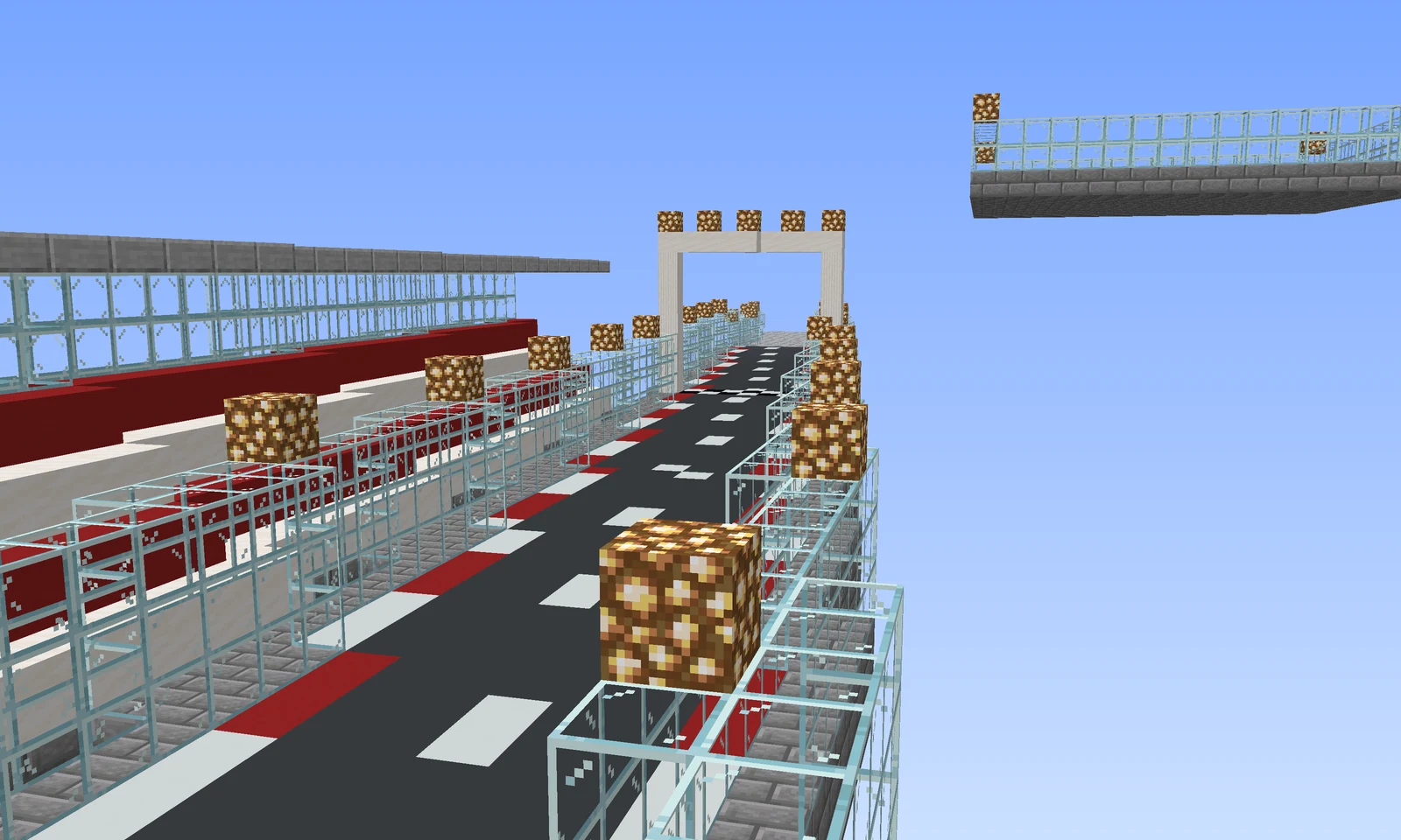 The main straight of a foot circuit