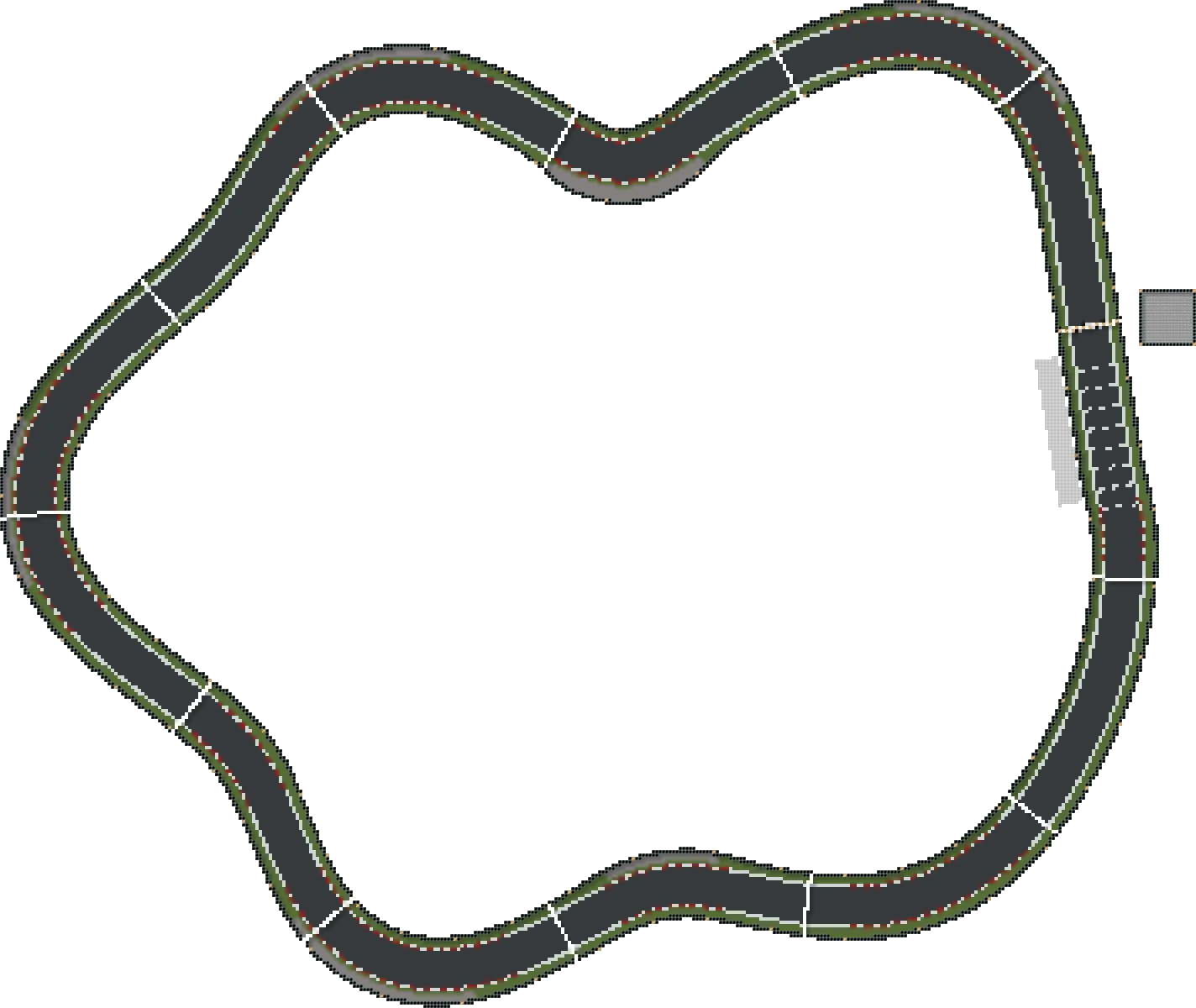 A whole circuit seen from above
