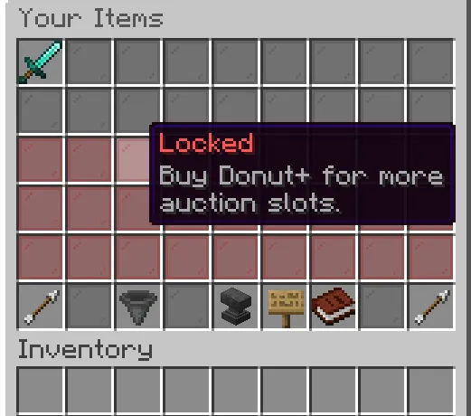 The Your Items sell board